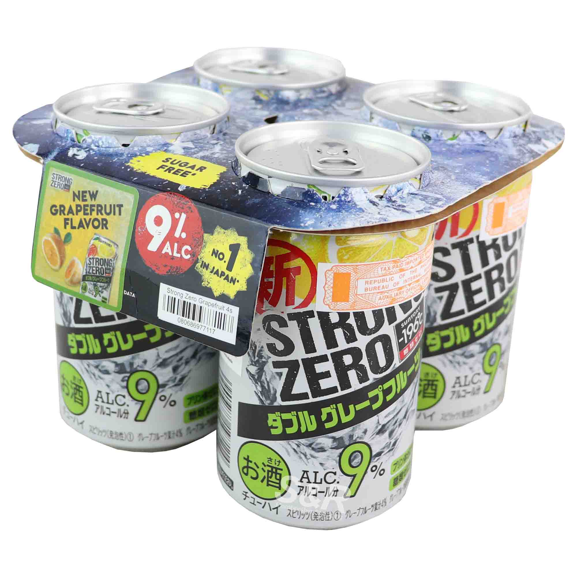 Suntory Strong Zero Grapefruit Chu-hi Alcohol (350mL x 4pcs) Suntory Strong Zero Grapefruit Chu-hi Alcohol (350mL x 4pcs)